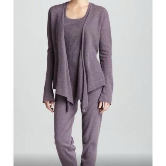 Neiman Marcus 3 Piece Heather Gray 100% Cashmere Lounge Set 1x NWT - Picture 12 of 12